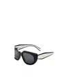 Prada Cat-eye Shaped Sunglasses In Black