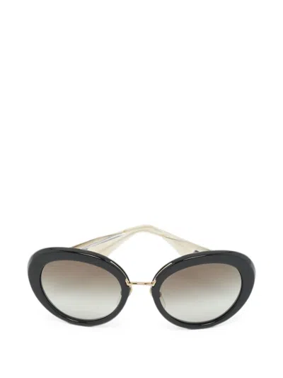 Pre-owned Prada Cat-eye Sunglasses In Black