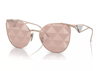 Pre-owned Prada Cateye Sunglasses In Gold (pr50zs/svf05t/59)