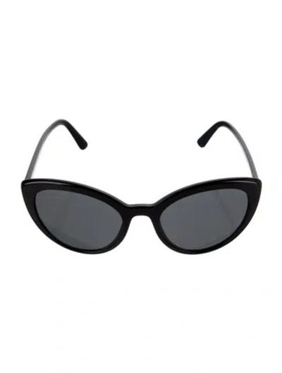Pre-owned Prada Cat-eye Tinted Sunglasses In Black