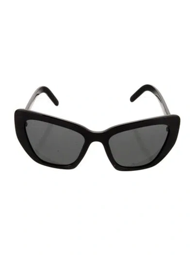 Pre-owned Prada Cat-eye Tinted Sunglasses In Black