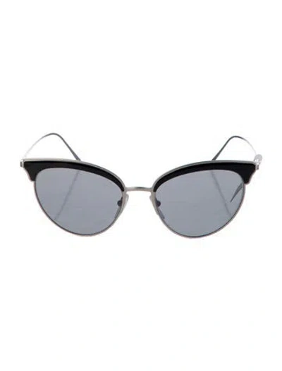 Pre-owned Prada Cat-eye Tinted Sunglasses In Black