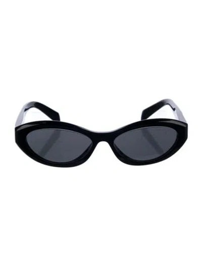 Pre-owned Prada Cat-eye Tinted Sunglasses In Black