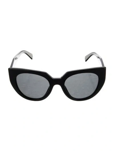 Pre-owned Prada Cat-eye Tinted Sunglasses In Black