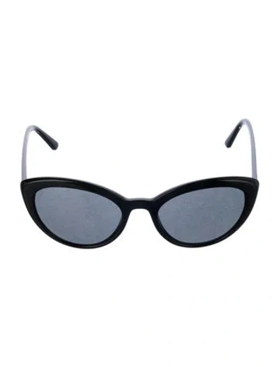 Pre-owned Prada Cat-eye Tinted Sunglasses In Black