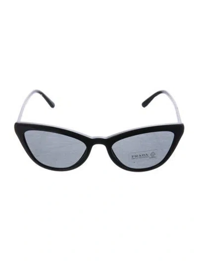 Pre-owned Prada Cat-eye Tinted Sunglasses In Black