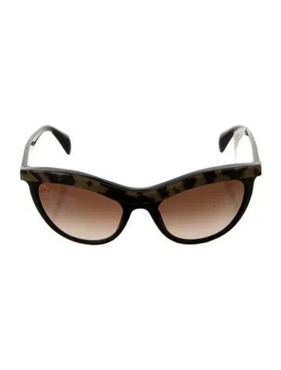 Pre-owned Prada Cat-eye Tinted Sunglasses In Black
