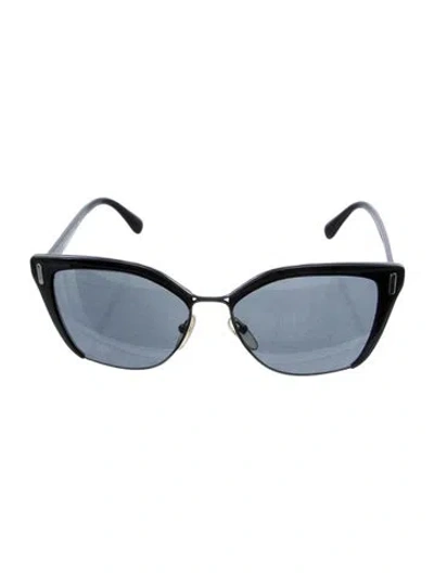 Pre-owned Prada Cat-eye Tinted Sunglasses In Black