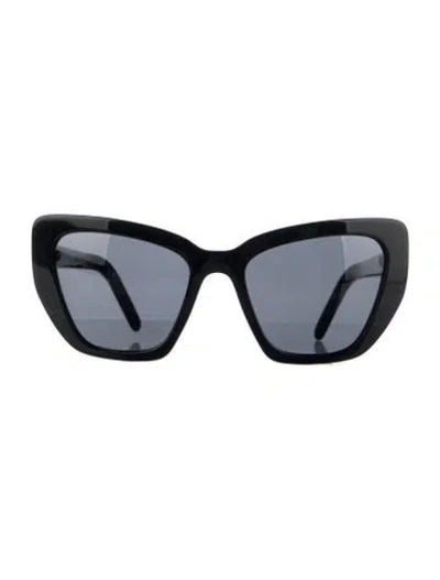 Pre-owned Prada Cat-eye Tinted Sunglasses In Black