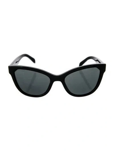 Pre-owned Prada Cat-eye Tinted Sunglasses In Black