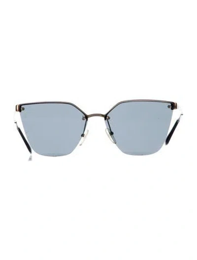 Pre-owned Prada Cat-eye Tinted Sunglasses In Black/gold