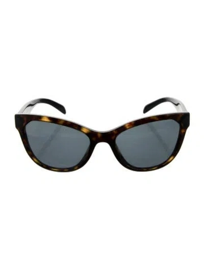 Pre-owned Prada Cat-eye Tinted Sunglasses In Blue