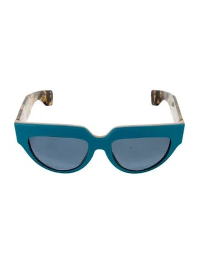 Pre-owned Prada Cat-eye Tinted Sunglasses In Blue