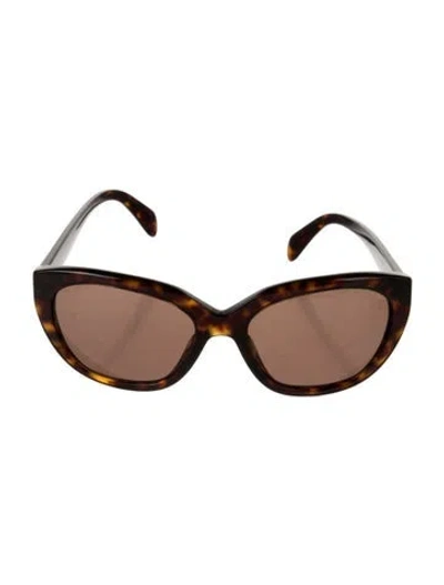 Pre-owned Prada Cat-eye Tinted Sunglasses In Brown
