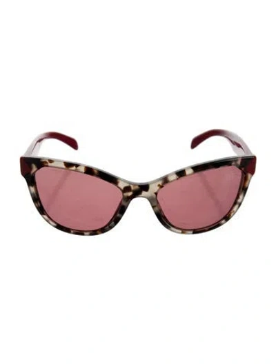 Pre-owned Prada Cat-eye Tinted Sunglasses In Brown