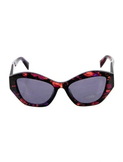 Pre-owned Prada Cat-eye Tinted Sunglasses In Brown