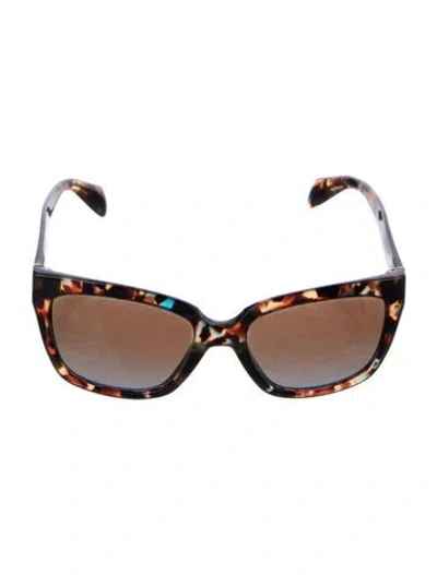 Pre-owned Prada Cat-eye Tinted Sunglasses In Brown