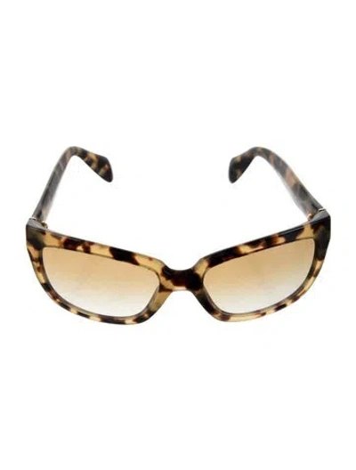 Pre-owned Prada Cat-eye Tinted Sunglasses In Brown