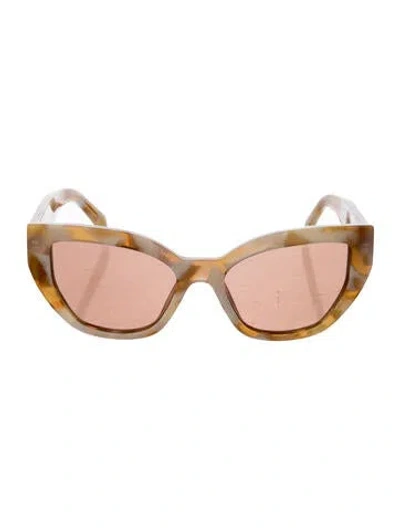 Pre-owned Prada Cat-eye Tinted Sunglasses In Brown