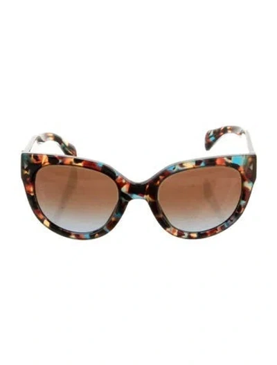 Pre-owned Prada Cat-eye Tinted Sunglasses In Brown