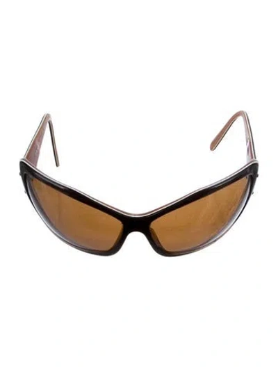 Pre-owned Prada Cat-eye Tinted Sunglasses In Brown