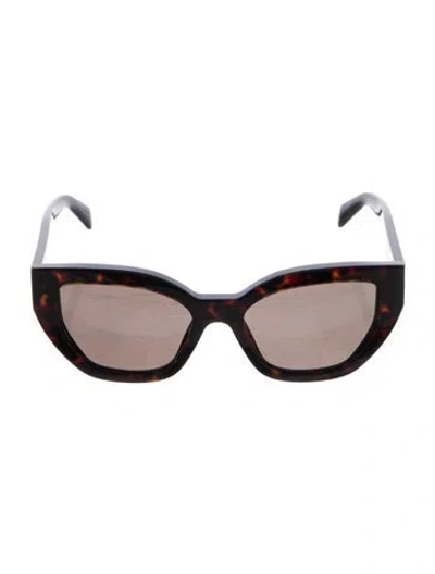 Pre-owned Prada Cat-eye Tinted Sunglasses In Brown