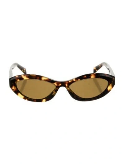 Pre-owned Prada Cat-eye Tinted Sunglasses In Brown