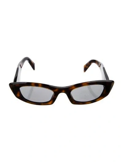 Pre-owned Prada Cat-eye Tinted Sunglasses In Brown