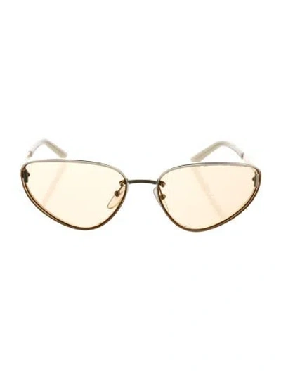 Pre-owned Prada Cat-eye Tinted Sunglasses In Gold