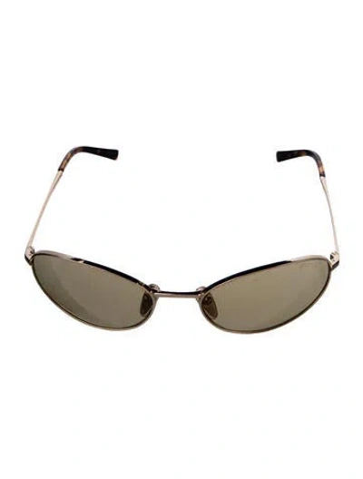 Pre-owned Prada Cat-eye Tinted Sunglasses In Gold