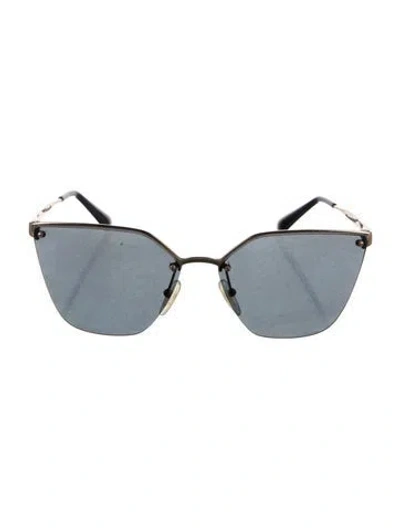 Pre-owned Prada Cat-eye Tinted Sunglasses In Gold