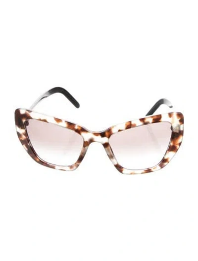 Pre-owned Prada Cat-eye Tinted Sunglasses In Neutral