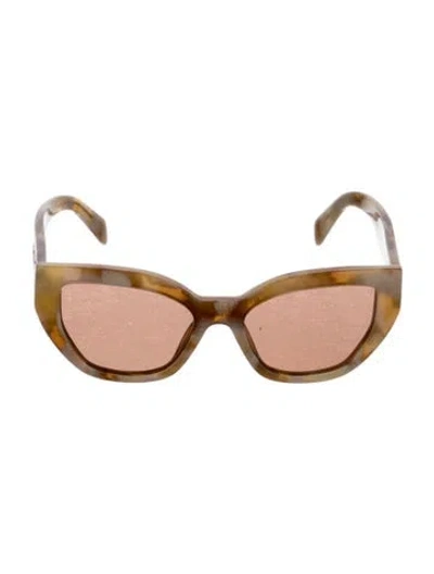 Pre-owned Prada Cat-eye Tinted Sunglasses In Neutral