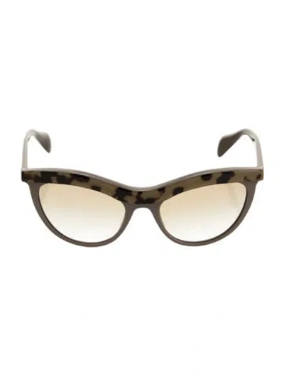 Pre-owned Prada Cat-eye Tinted Sunglasses In Neutrals