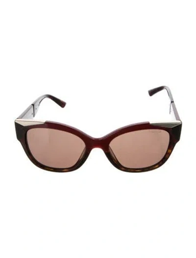 Pre-owned Prada Cat-eye Tinted Sunglasses In Red