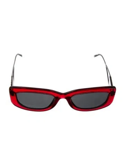 Pre-owned Prada Cat-eye Tinted Sunglasses In Red