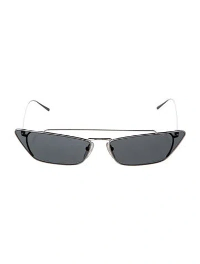 Pre-owned Prada Cat-eye Tinted Sunglasses In Silver