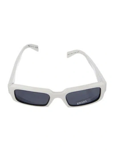 Pre-owned Prada Cat-eye Tinted Sunglasses In White