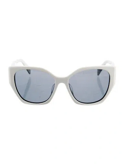 Pre-owned Prada Cat-eye Tinted Sunglasses In White