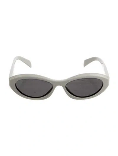 Pre-owned Prada Cat-eye Tinted Sunglasses In White