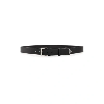 Prada Leather Belt In Black