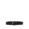 Prada Long Leather Belt In Noir