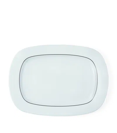 Prada Celadon Porcelain Tray In White
