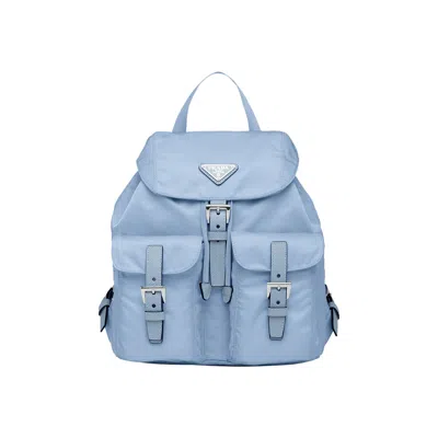 Pre-owned Prada Celeste Small Re-nylon Backpack 'celeste' | Blue | Women's Size Onesize