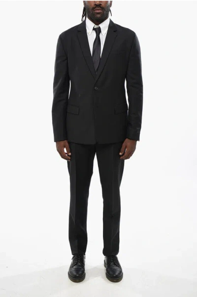 Prada Center Vent Notch Lapel 2-button Suit In Black