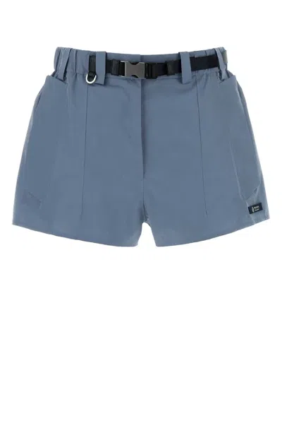 Prada Cerulean Blue Canvas Shorts