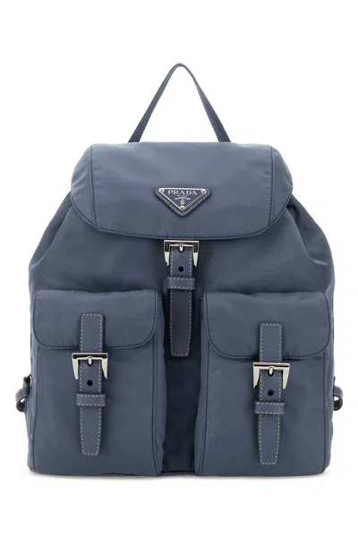 Prada Cerulean Blue Re-nylon Small Backpack