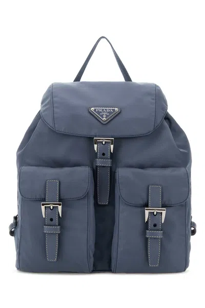 Prada Cerulean Blue Re Nylon Small Backpack