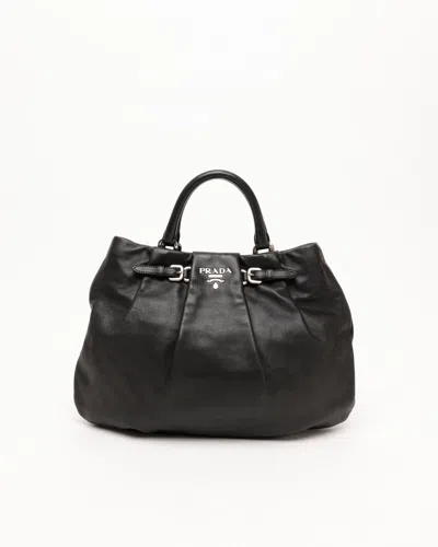 Prada Cervo Leather Hobo Bag