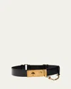 Prada Chain Buckle Leather Belt